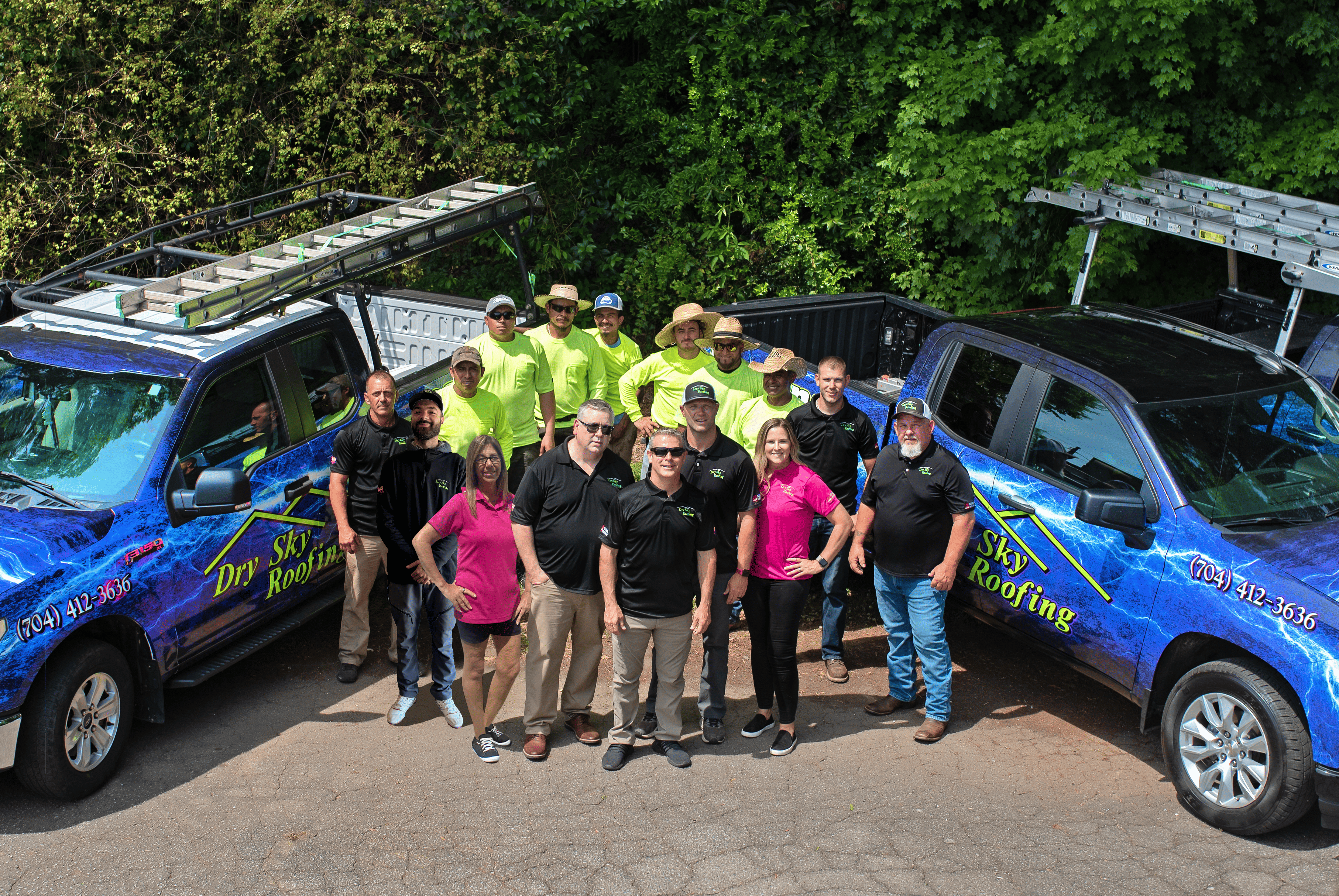 Commercial roofing background