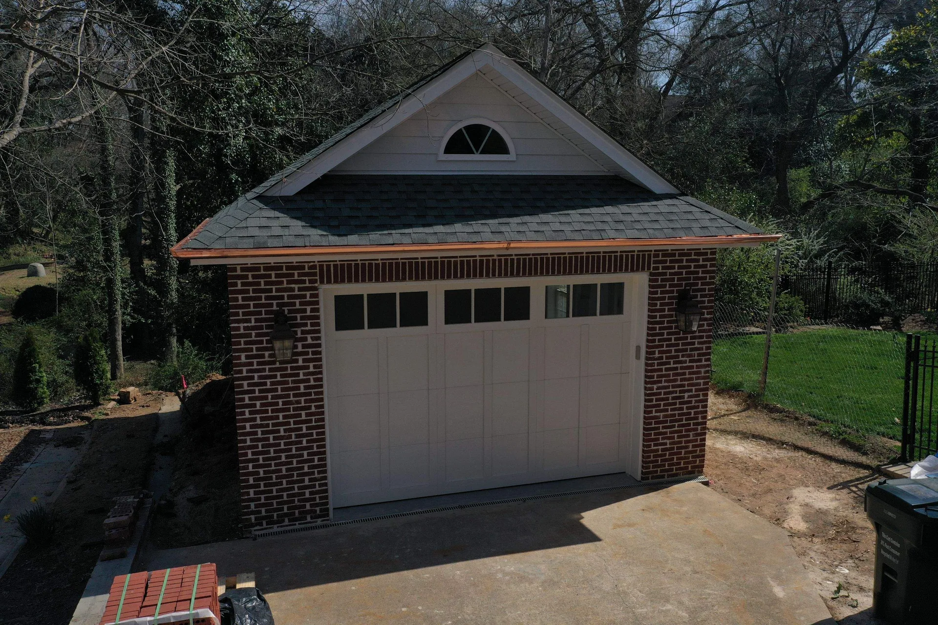 Premium copper gutters installed near Lake Norman